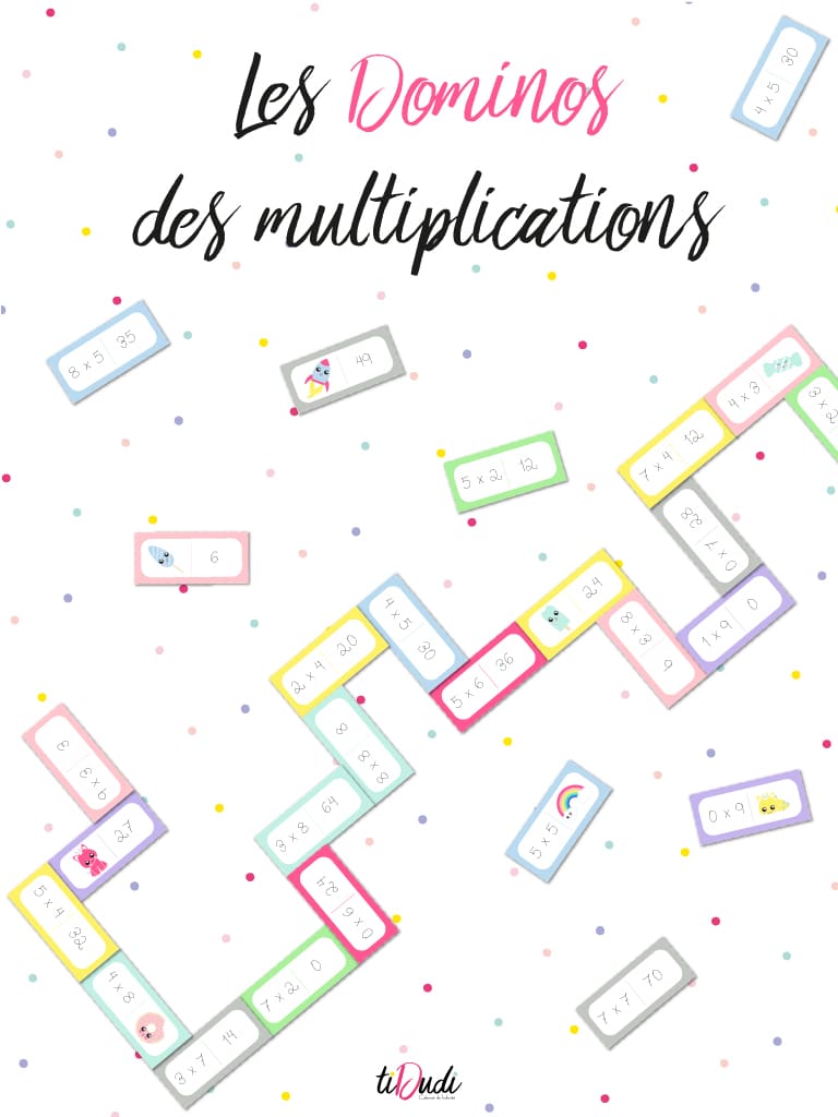 Dominos - Jeux de table de multiplication - tiDudi