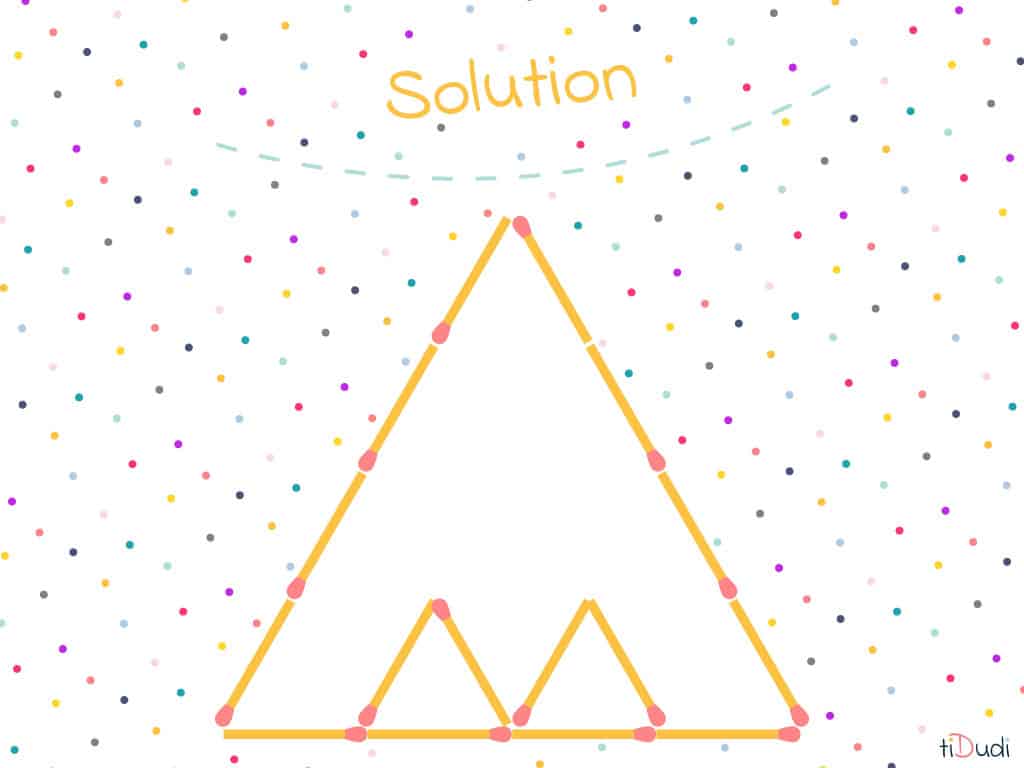 solution de l'énigme allumettes des 3 triangles