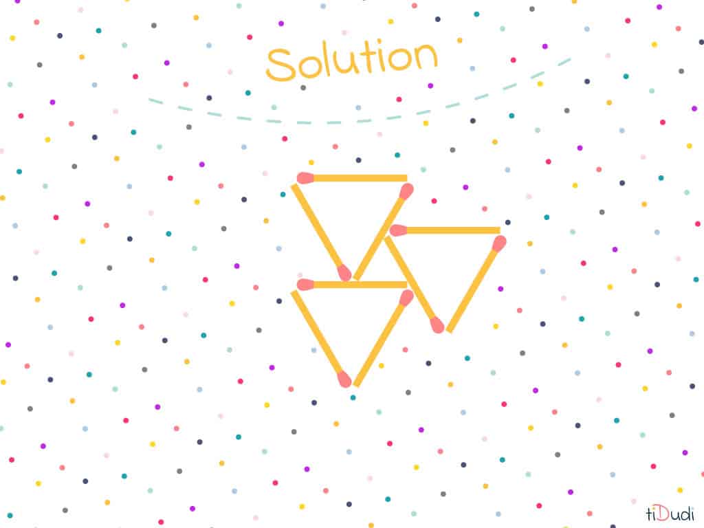 solution énigme allumettes des 4 triangles
